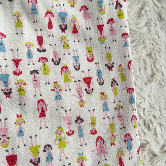 Vintage 80s 90s Banana Republic girl doll print trouser pants high rise cotton L - Picture 10 of 15